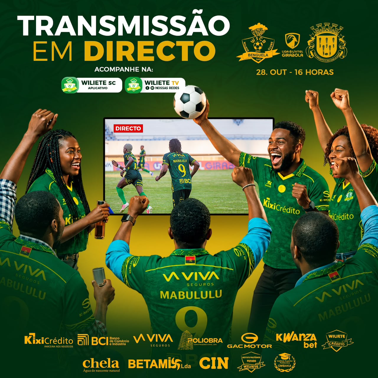 Transmissão em directo wiliete sc vs kongo